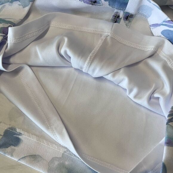NWT Calvin Klein | Petite White Blue Floral Print Pleated Sheath Dress 6P - Picture 13 of 13